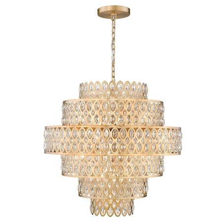 Z-Lite Dealey Chandelier, 17-Light, 32.5 In.W x 30.75 In.H, Heirloom Brass/Heirloom Brass 822P32-HB